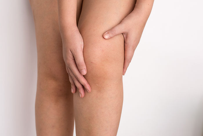 Pain and inflammation in knee caused by gluten